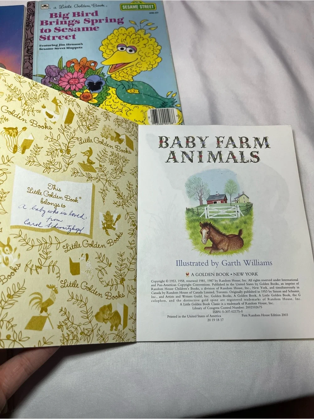 Vintage Little Golden Books Lot 4 Dumbo Big Bird Three Bears Farm Animals